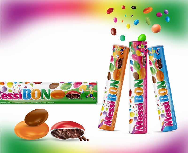 Bonibon Draje Şeker Etiket Kutu Ambalaj Tasarımı