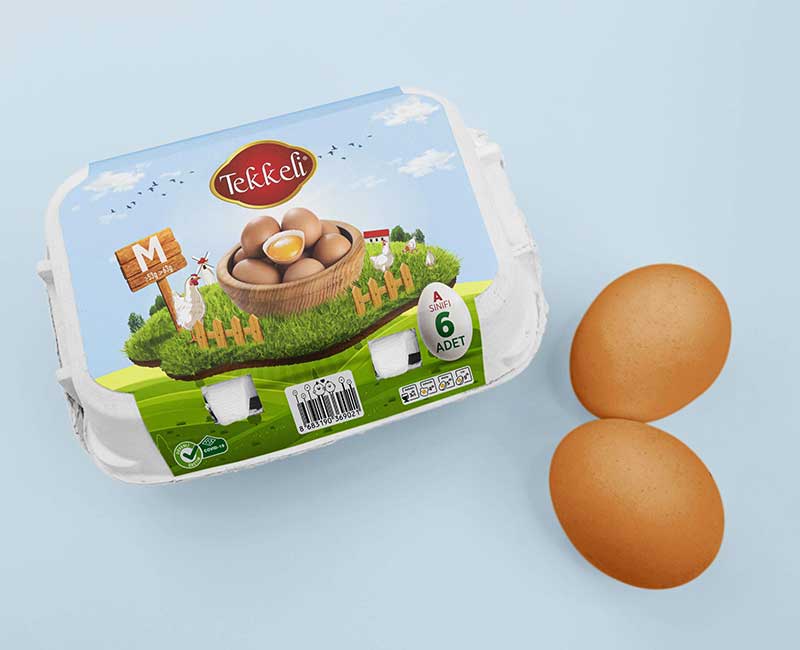 Tekkeli Yumurta Etiket Ambalaj Tasarımı