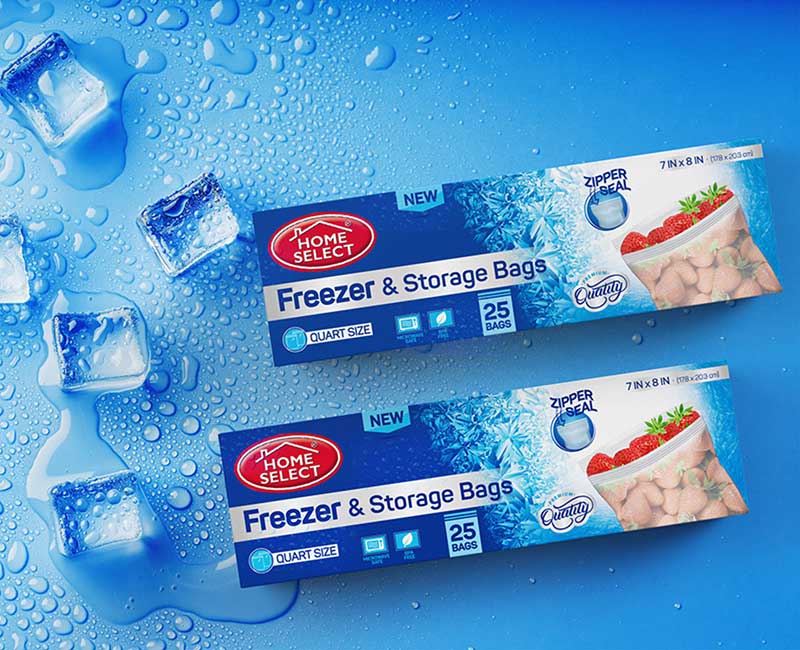 Freezer Strorage Bag Packaging Design