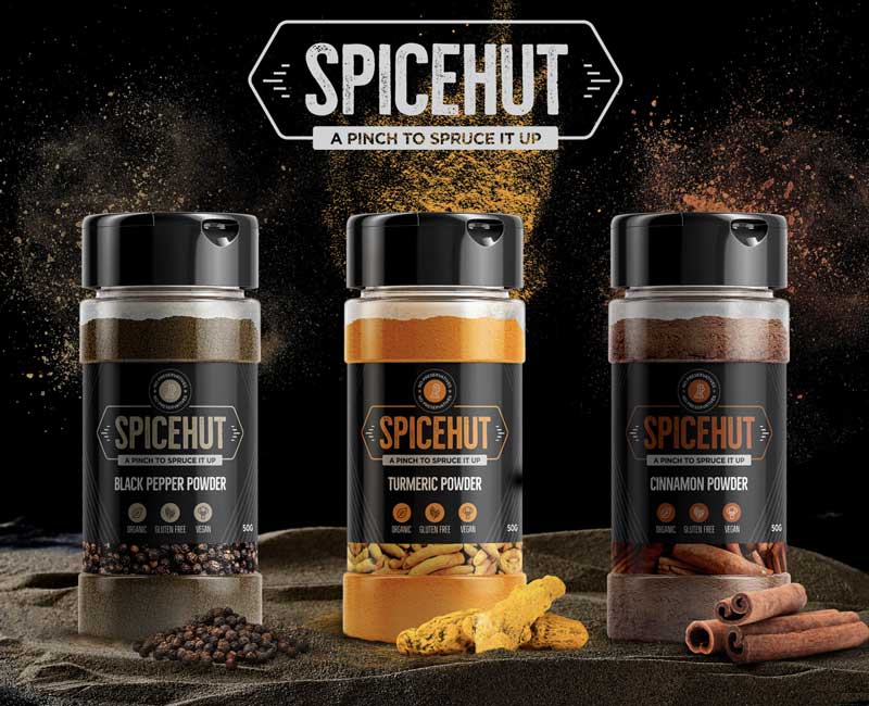 Spice black pepper Sticker Label Box Packaging Design