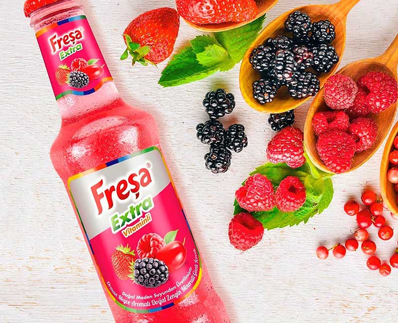 Fruit Drink Sticker Packaging Design